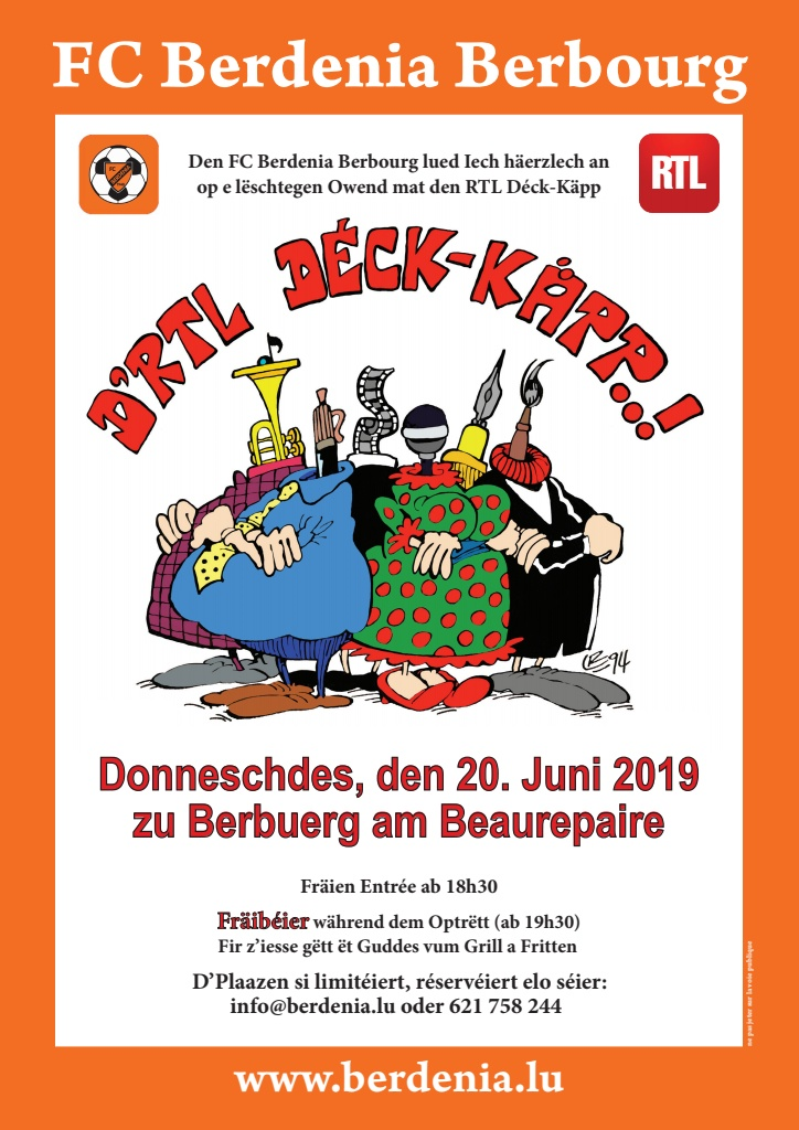 RTL Déckkäpp den 20. Juni zu Berbuerg RTL Déckkäpp den 20. Juni zu Berbuerg