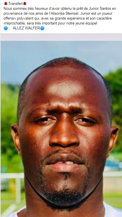 14/06/2019 Nouveau transfert 2019/2020 Junior Santos