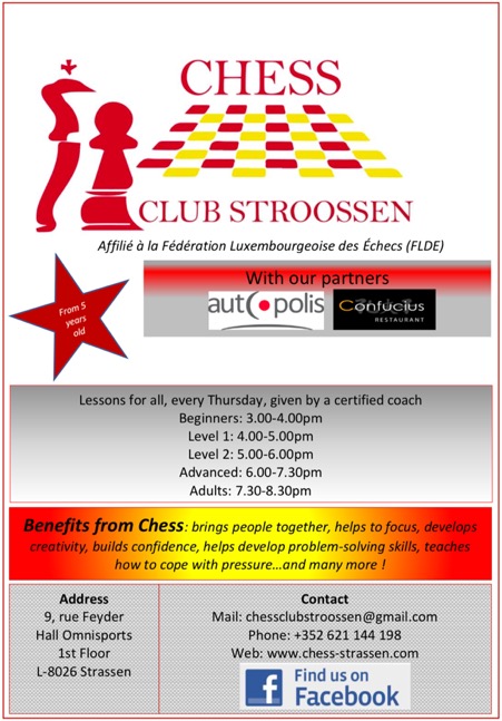 Chess in Strassen: preparing the season 2019-2020 Chess in Strassen: preparing the season 2019-2020
