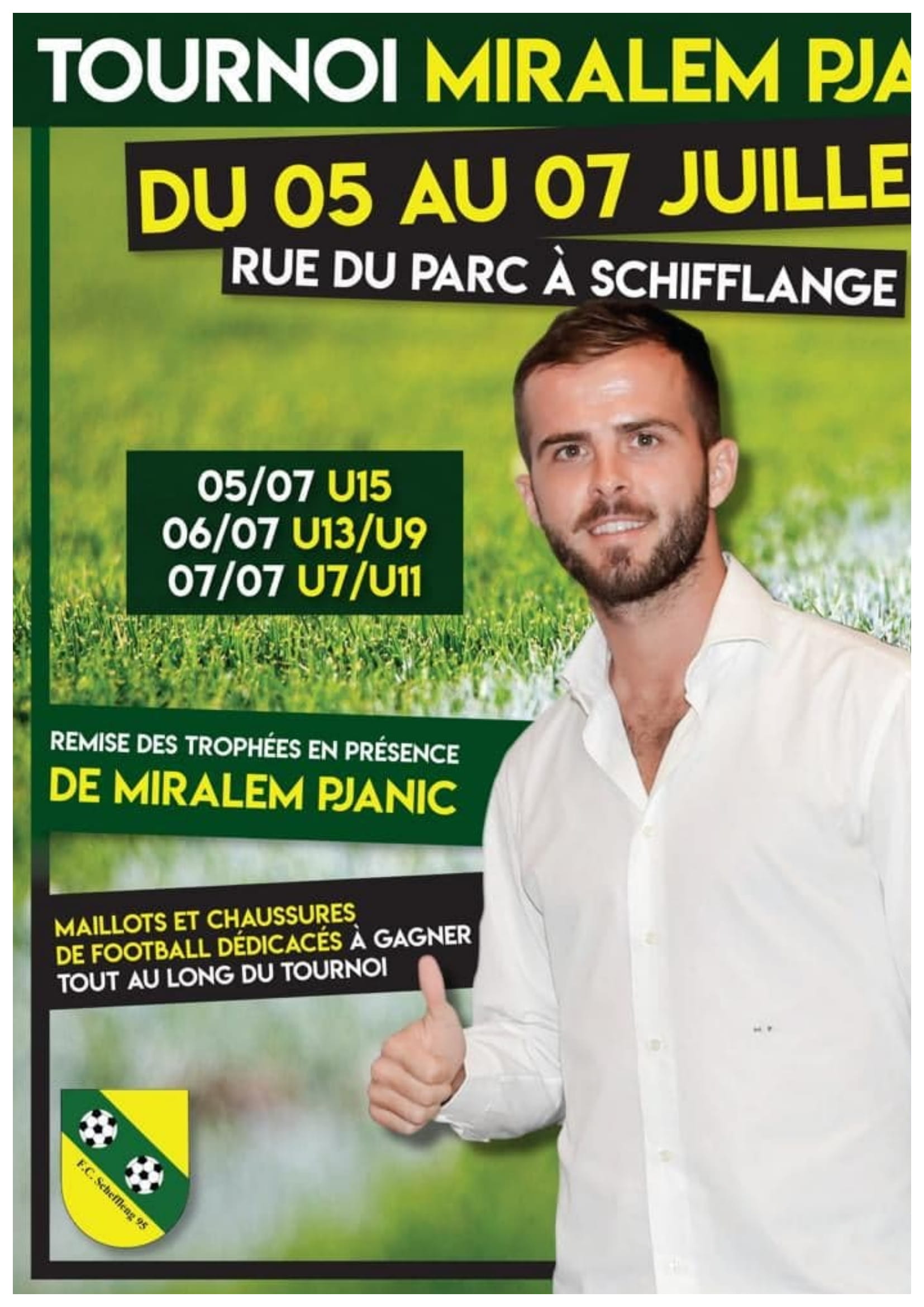 programmes tournoi Miralem Pjanic 5 au 7 juillet 2019