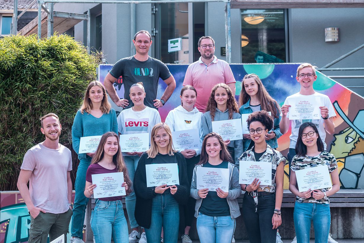 Ofschloss vun der Ausbildung 2019 fir Baby-Sitter an der Gemeng Hesper Ofschloss vun der Ausbildung 2019 fir Baby-Sitter an der Gemeng Hesper