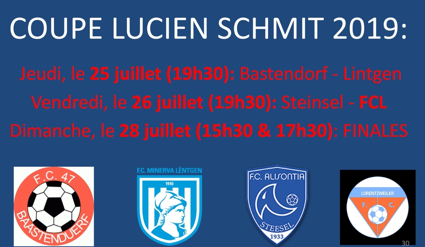 COUPE LUCIEN SCHMIT 2019 COUPE LUCIEN SCHMIT 2019