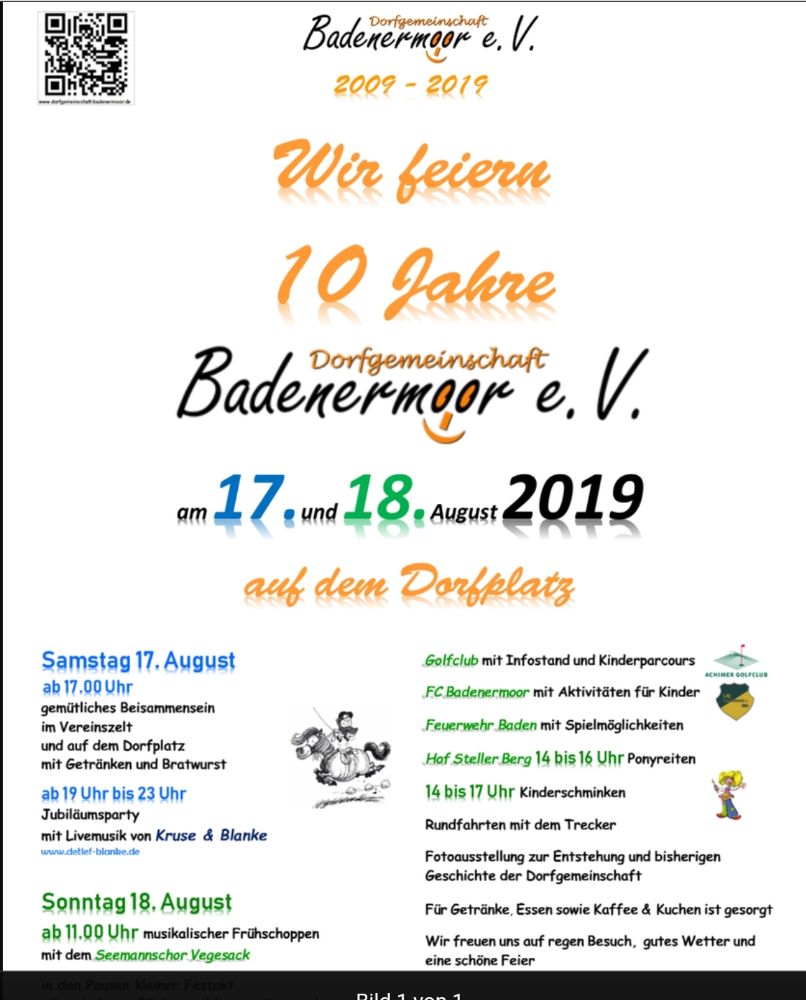 Dorffest am Wochenende in Badenermoor Dorffest am Wochenende in Badenermoor