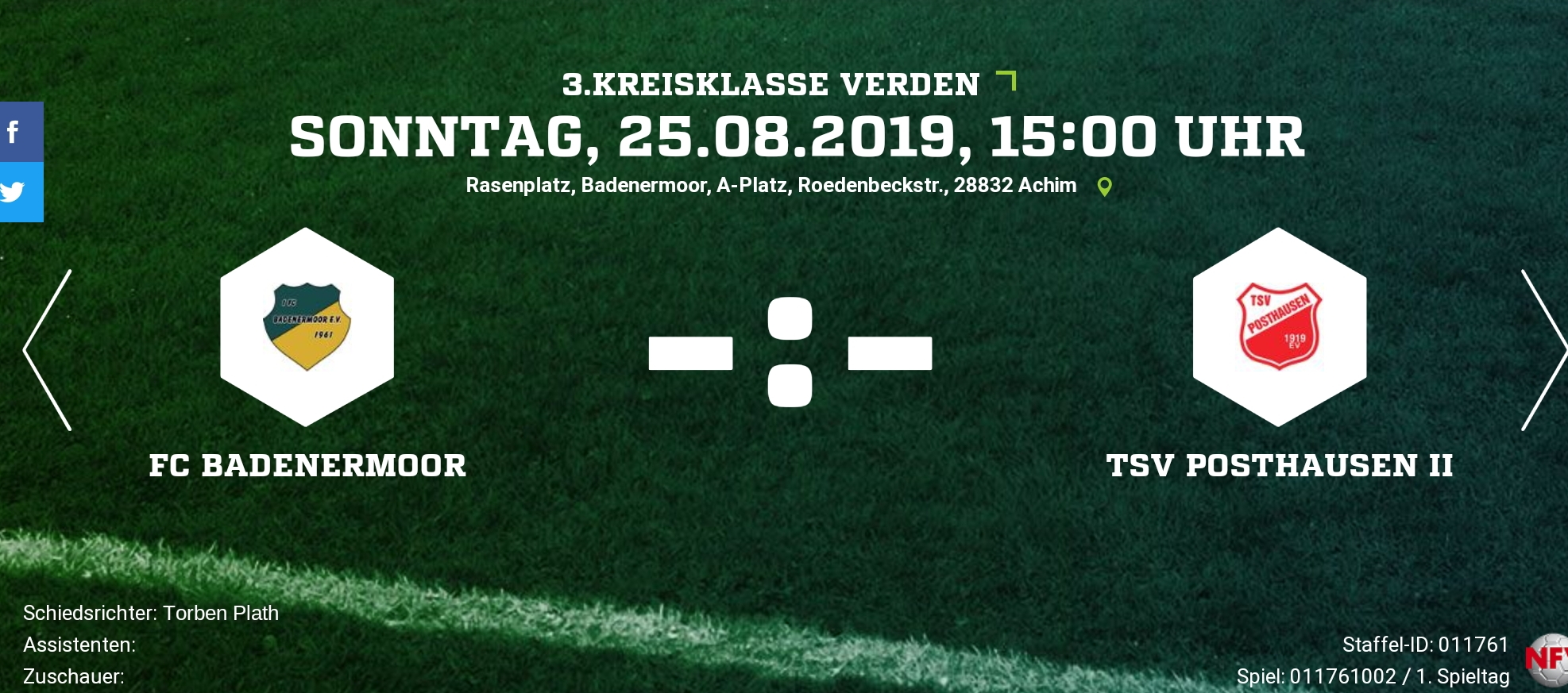 Saisonbeginn gegen TSV Posthausen 2 Saisonbeginn gegen TSV Posthausen 2