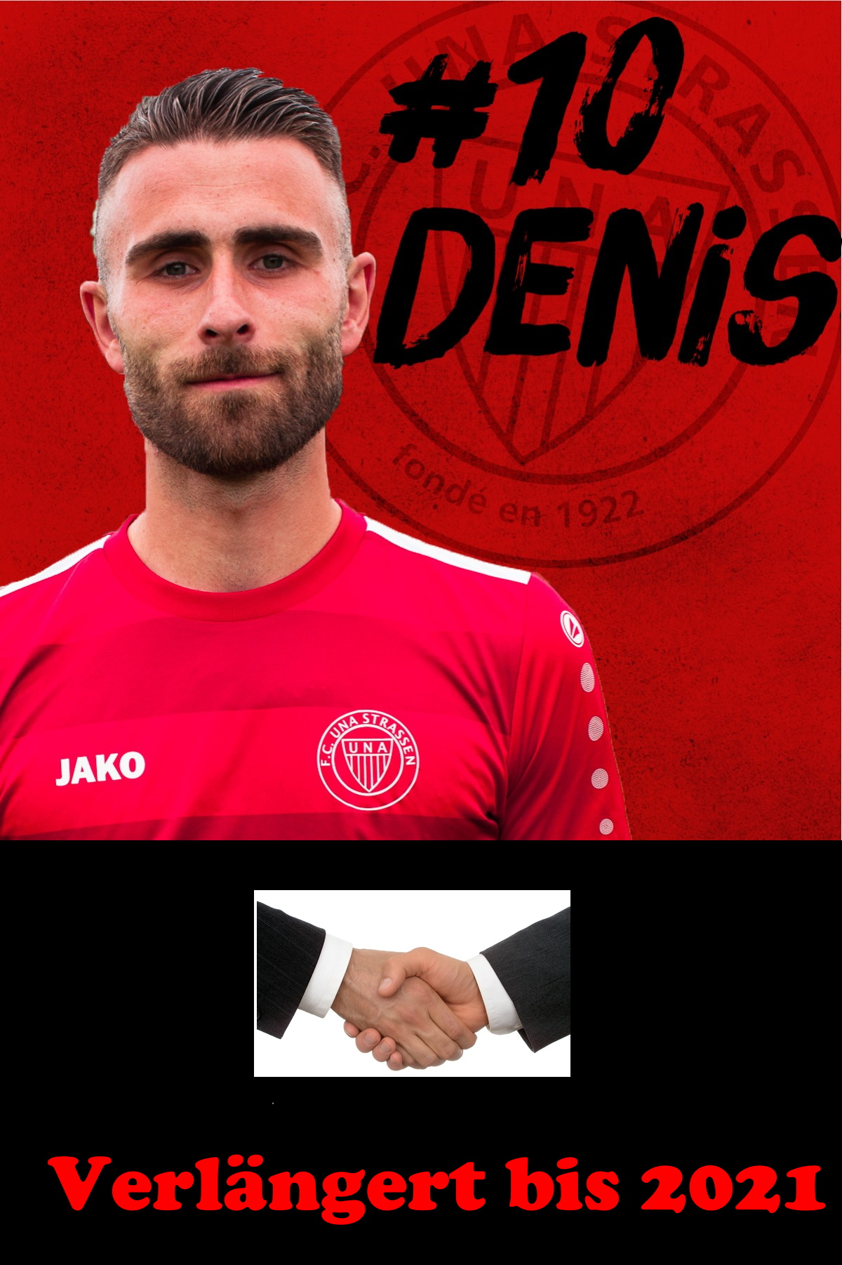 Eise Kapitän, Denis Agovic, huet beim FC UNA bis 2021 verlängert