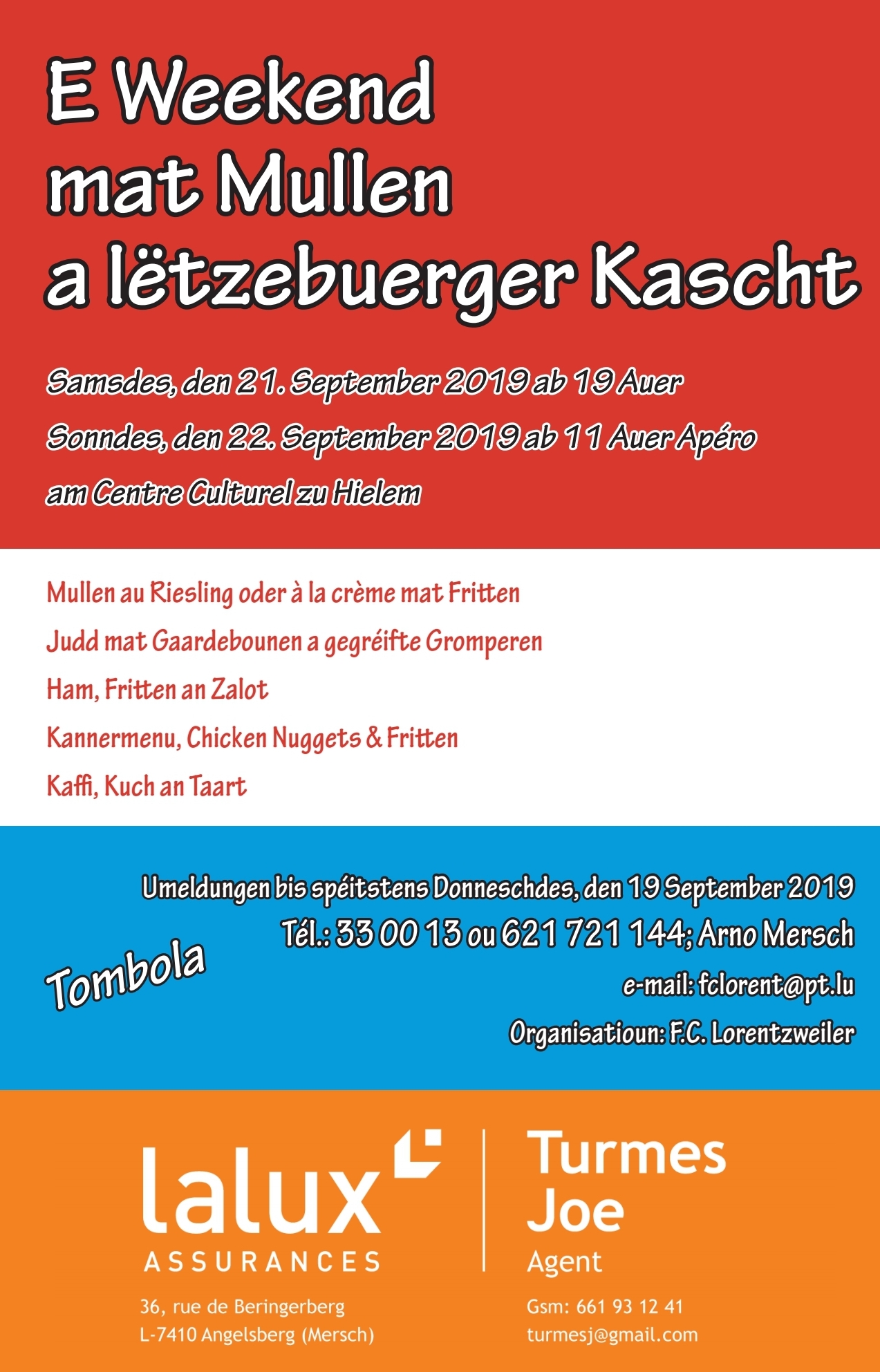 MULLEFEST 2019 & FCL-BROCHURE SAISON 19/20 MULLEFEST 2019 & FCL-BROCHURE SAISON 19/20