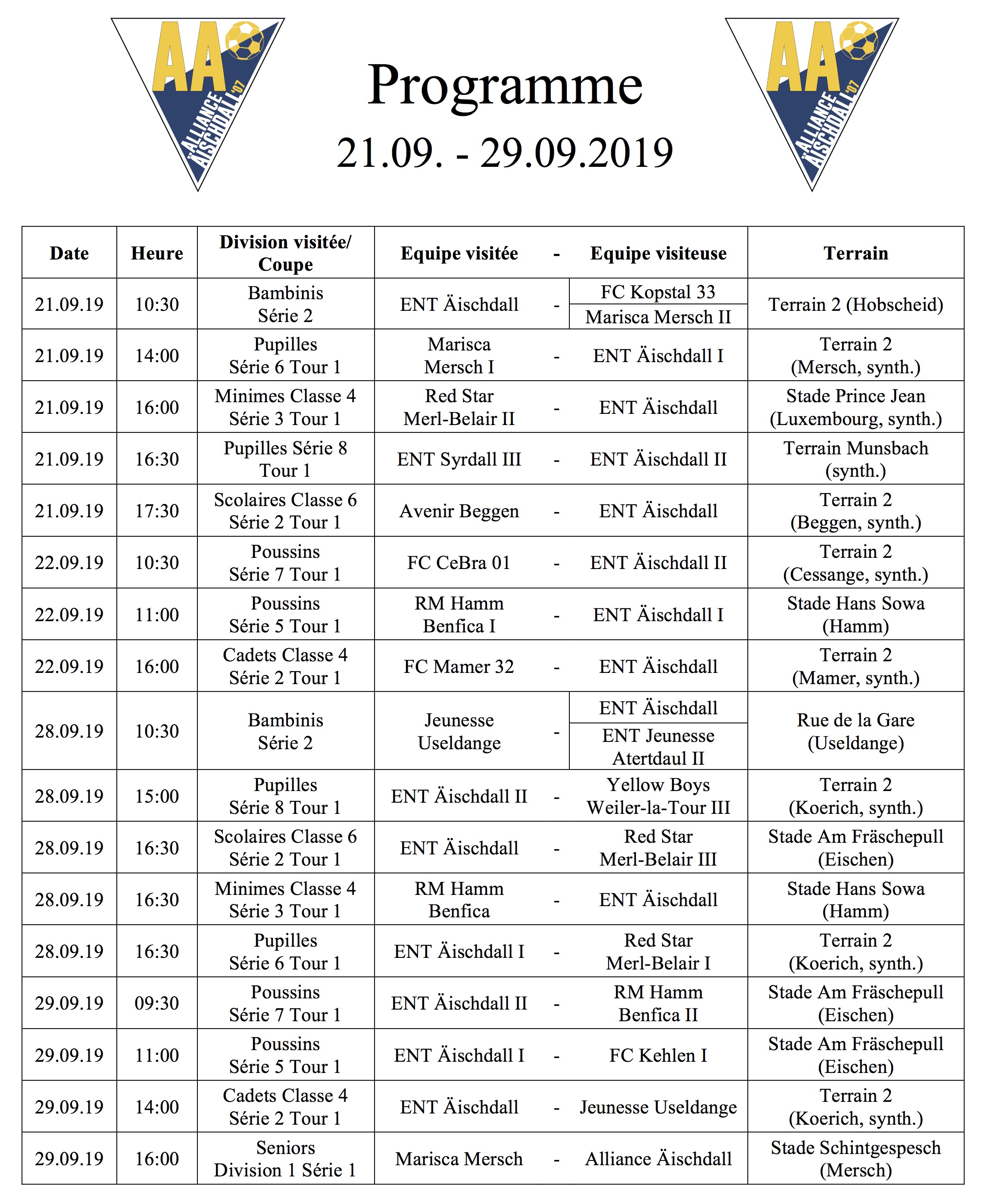 Programm 21.09.-29.09.2019