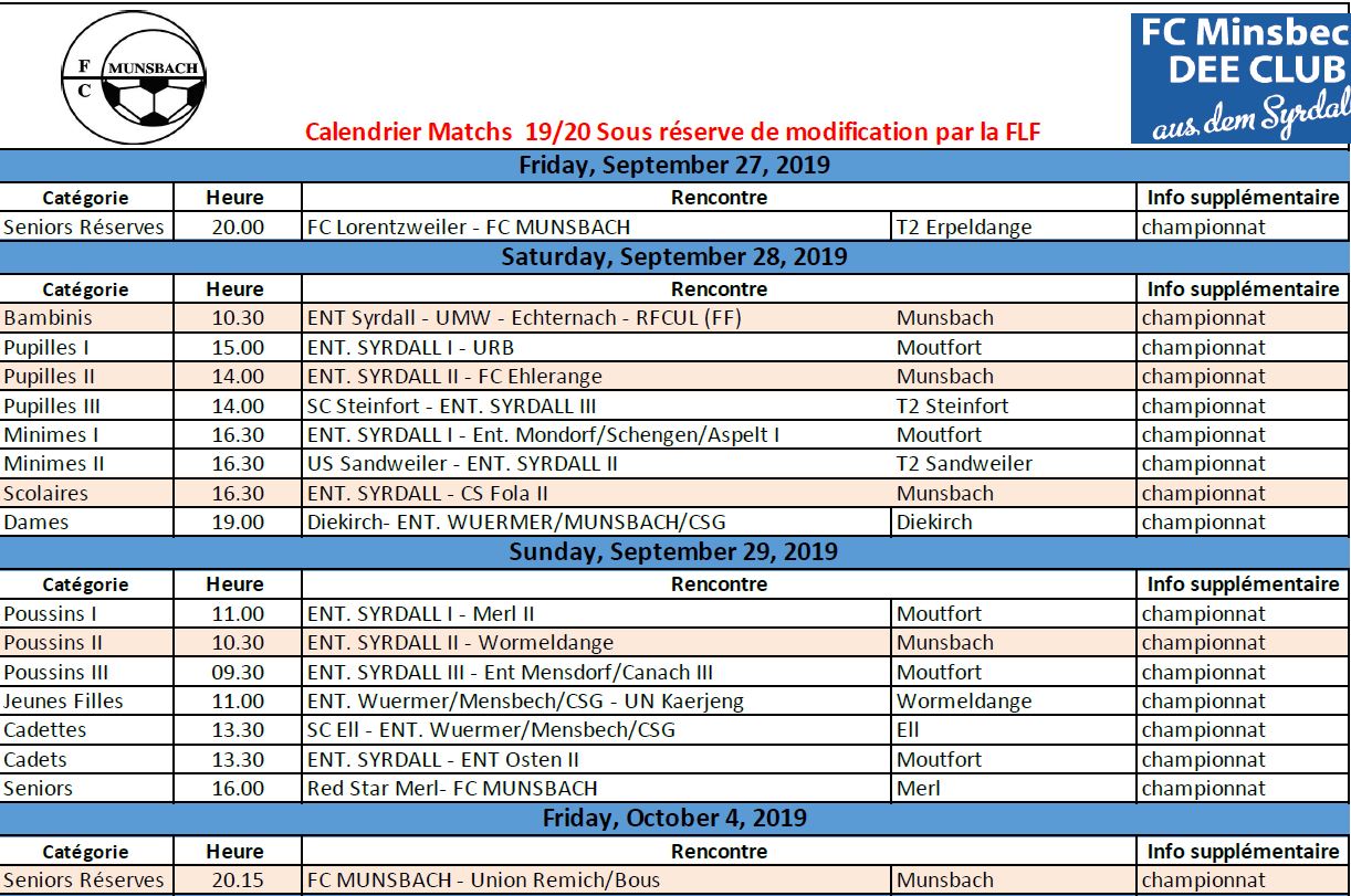 Match 27/09 - 29/09