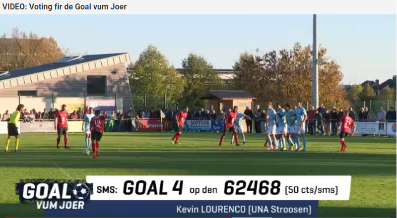 Stëmmt of  fir de Goal vum Joer - Kevin Lourenco !!!