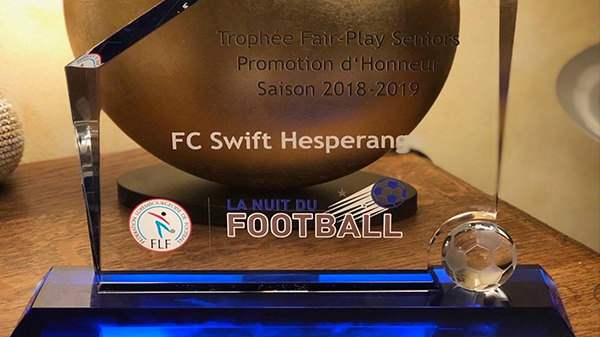 Trophée Fair Play Seniors fir de Swift! Trophée Fair Play Seniors fir de Swift!