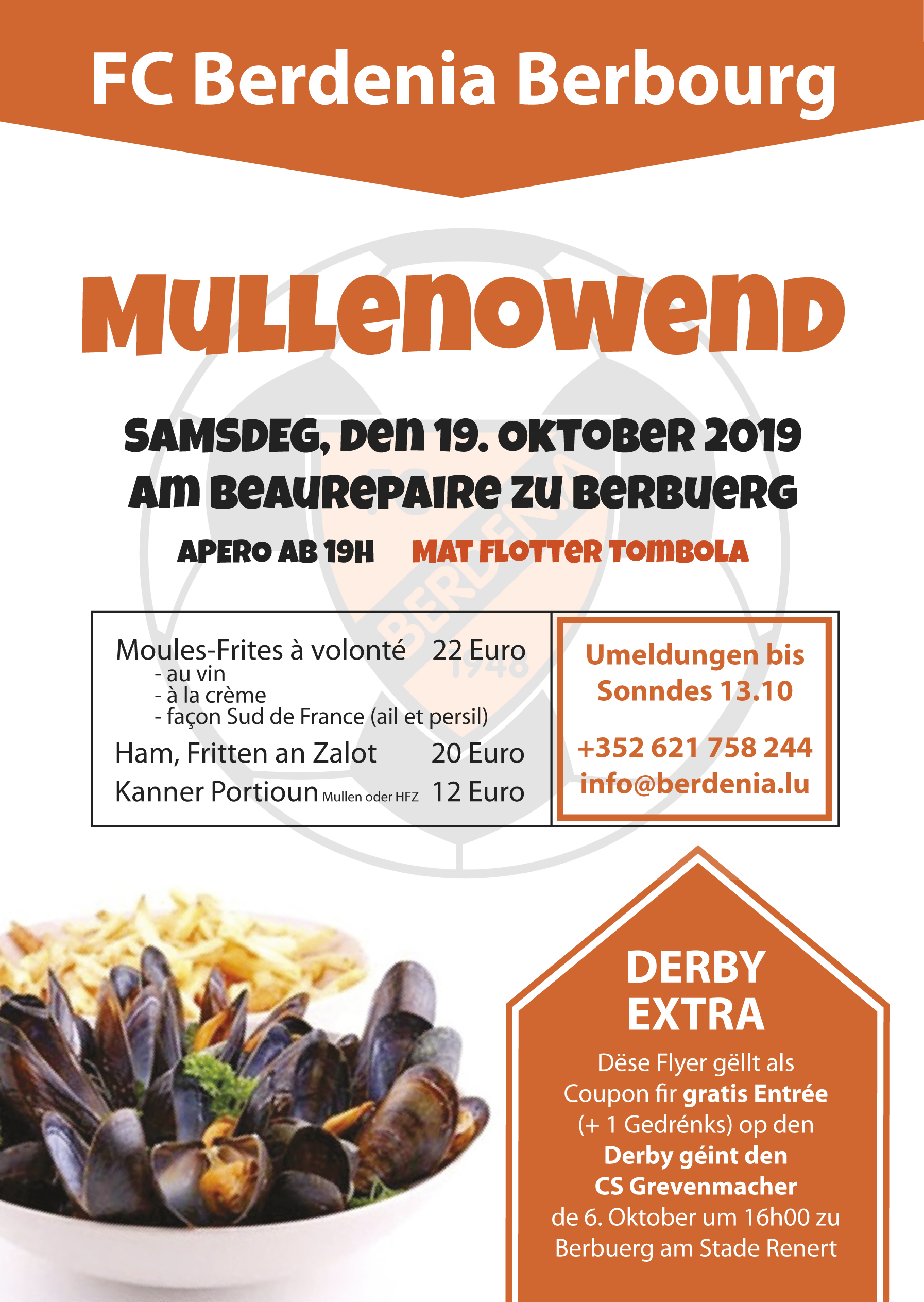 Mullenowend den 19. Oktober Mullenowend den 19. Oktober