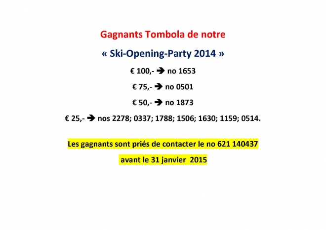 Gewenner Ski-Opening