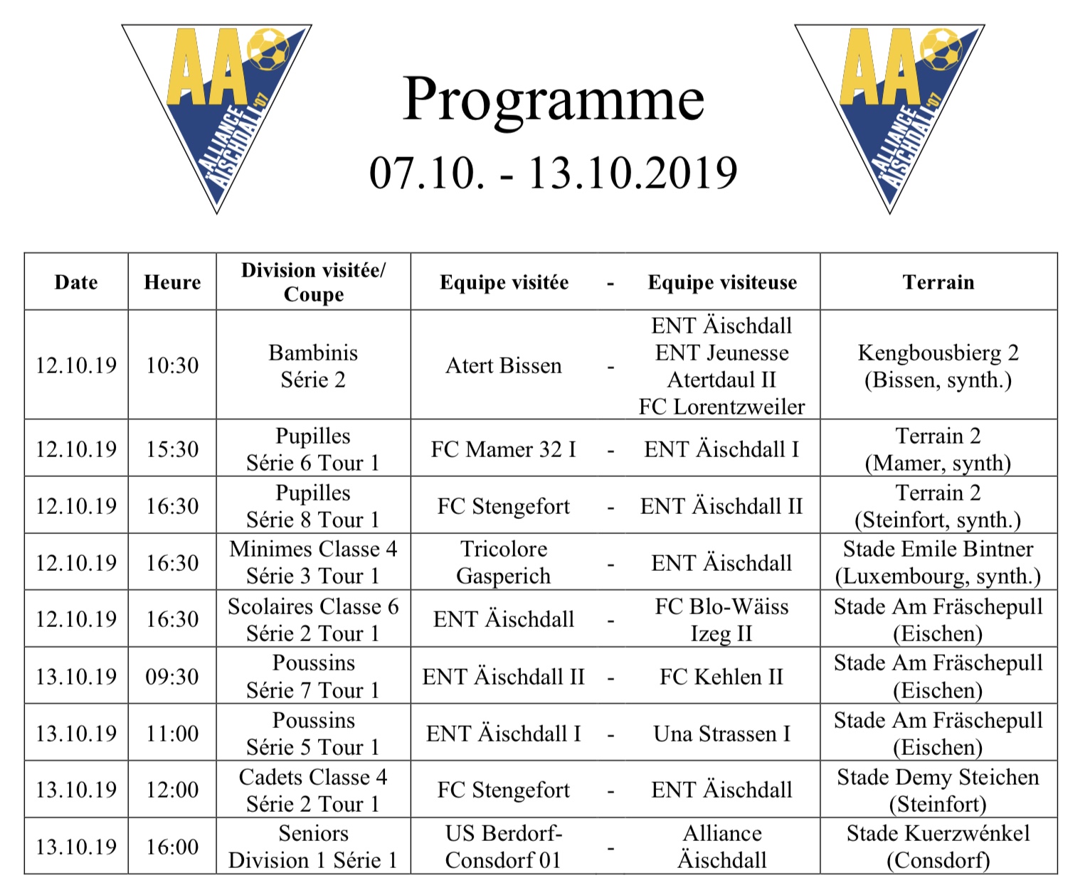 Programm 07.09.-13.10.2019