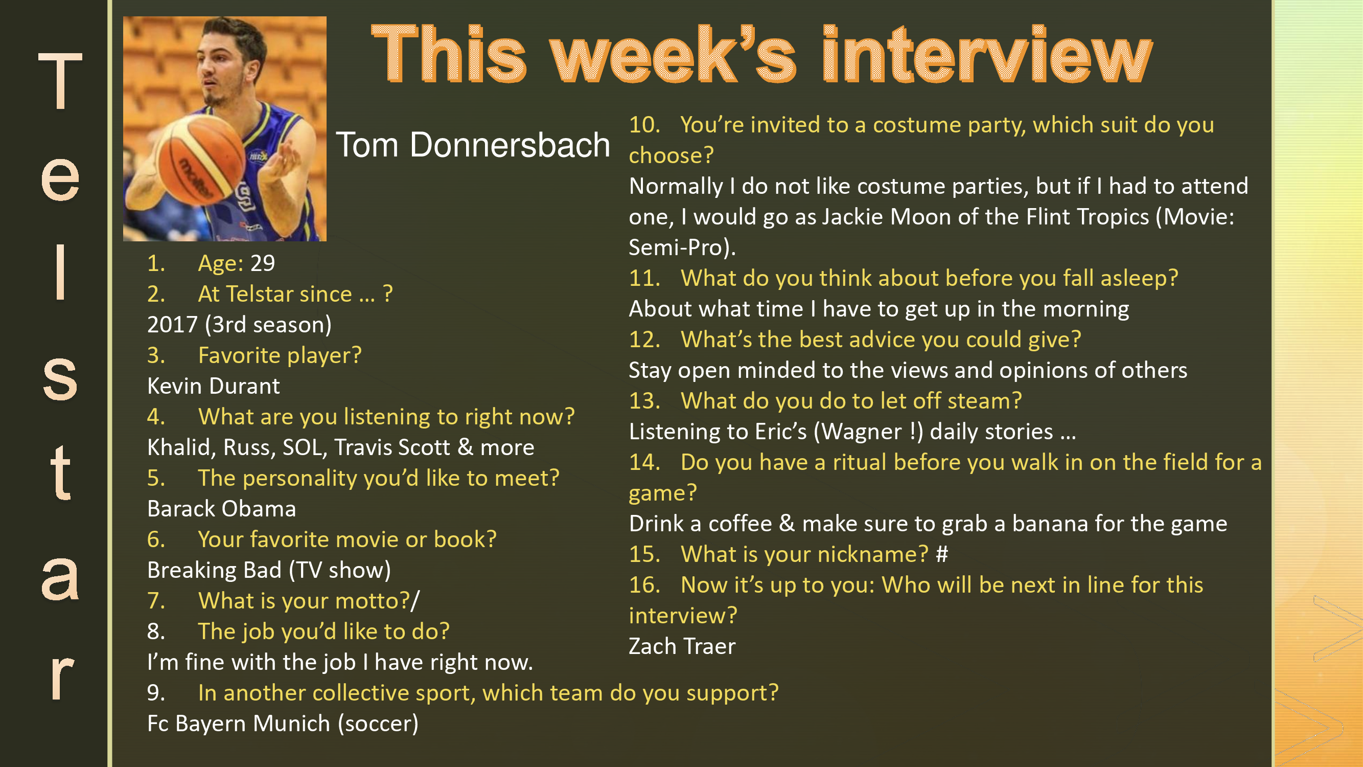 Interview of the Week #1 Interview of the Week #1