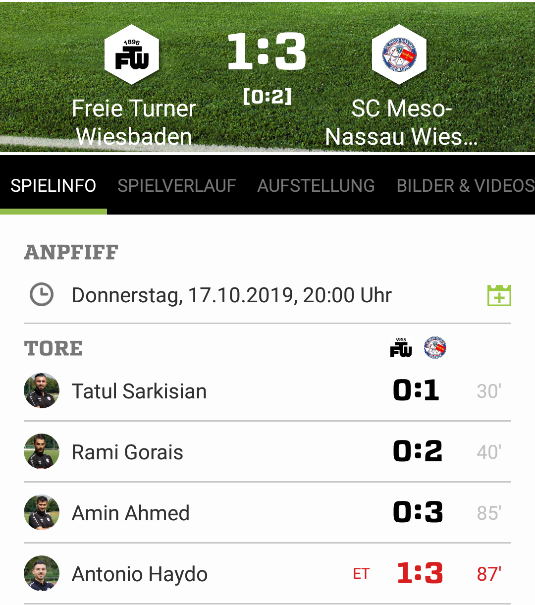 1.Mannschaft im Pokal weiter