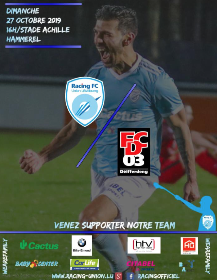 BGL LIGUE - RACING FC Vs FC03 DIFFERDANGE