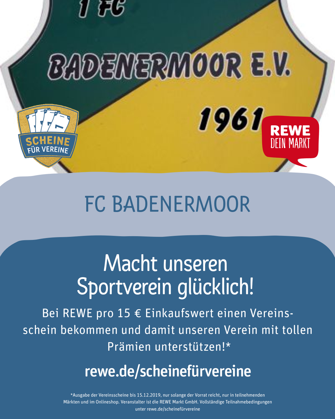 Wir sammeln Vereinsscheine bei Rewe Wir sammeln Vereinsscheine bei Rewe