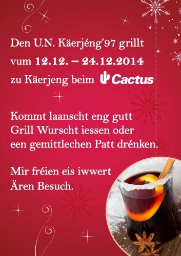 D' U.N. Käerjéng'97 grillt beim CACTUS Bascharage