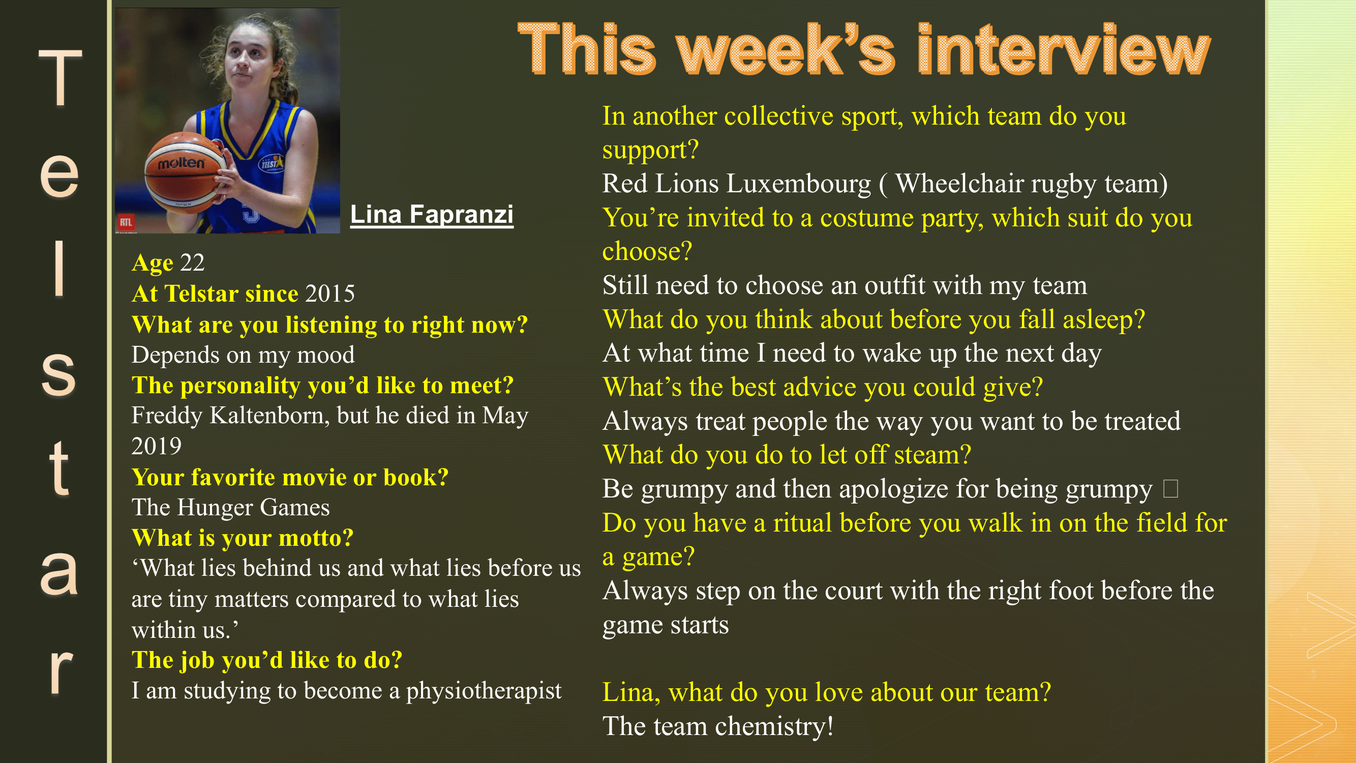 Interview of the Week #3