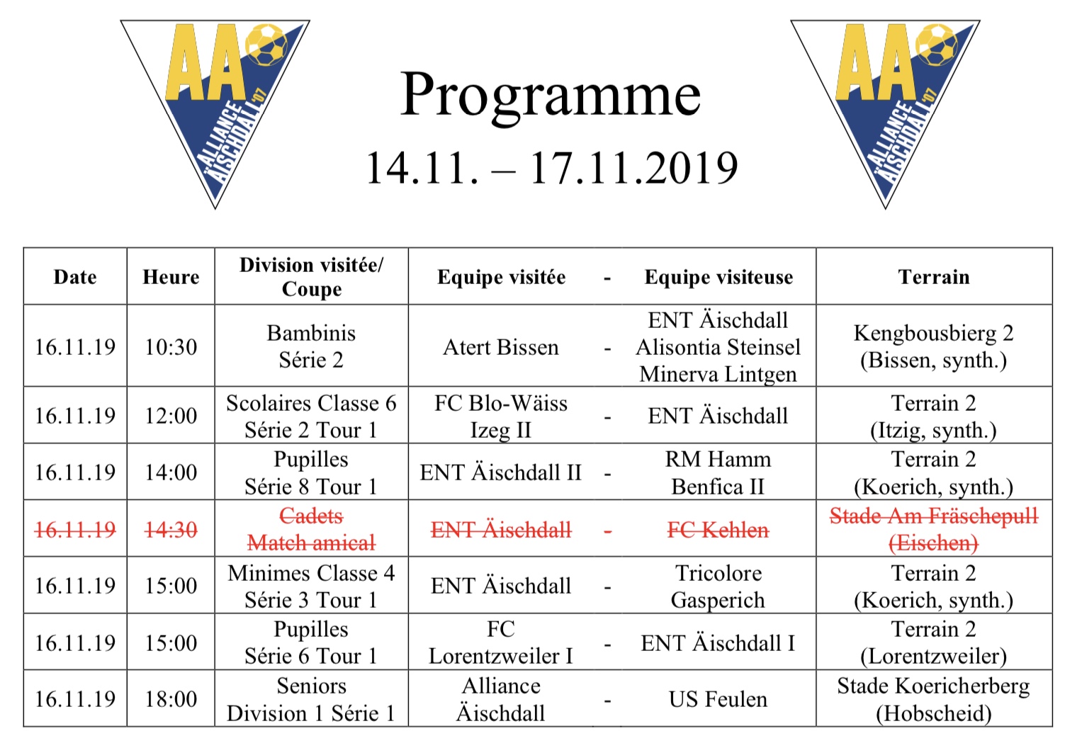 Update: Programm 14.11.-17.11.2019