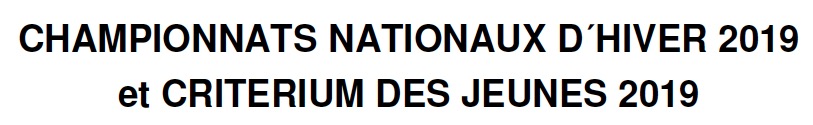 Résultats Championnats d'hiver 2019 Résultats Championnats d'hiver 2019