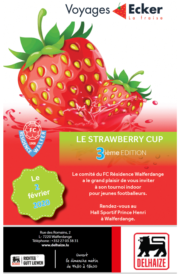 Invitation et Inscription Strawberry Cup 2020 (tournoi indoor jeunes)