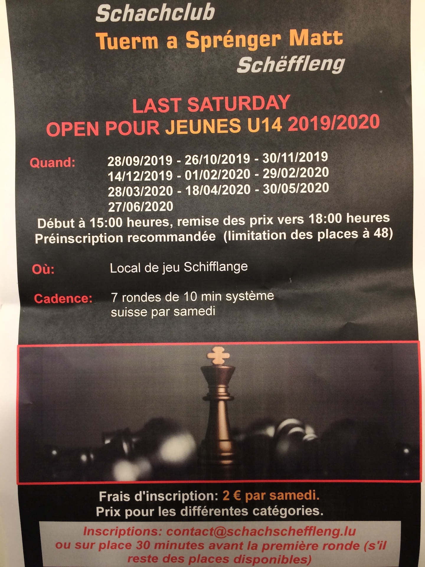 Coming - Open Pour Jeunes U14 2019-2019