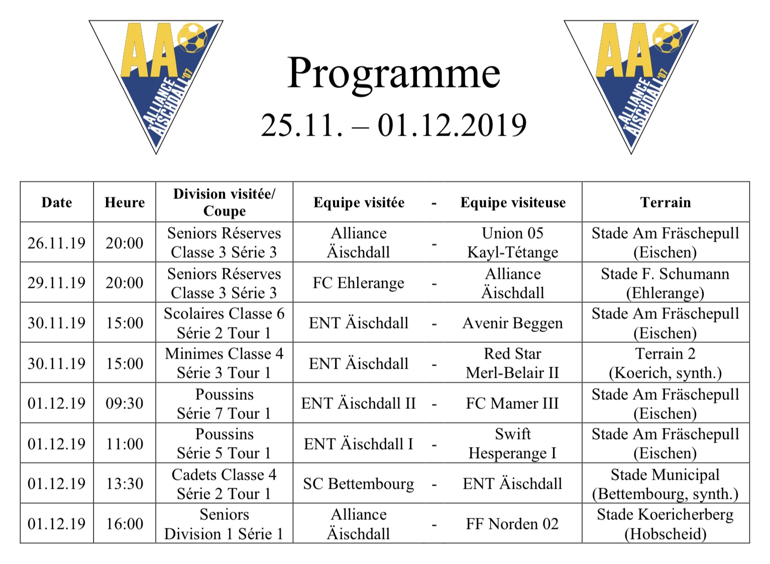 Programm 25.11.-01.12.2019