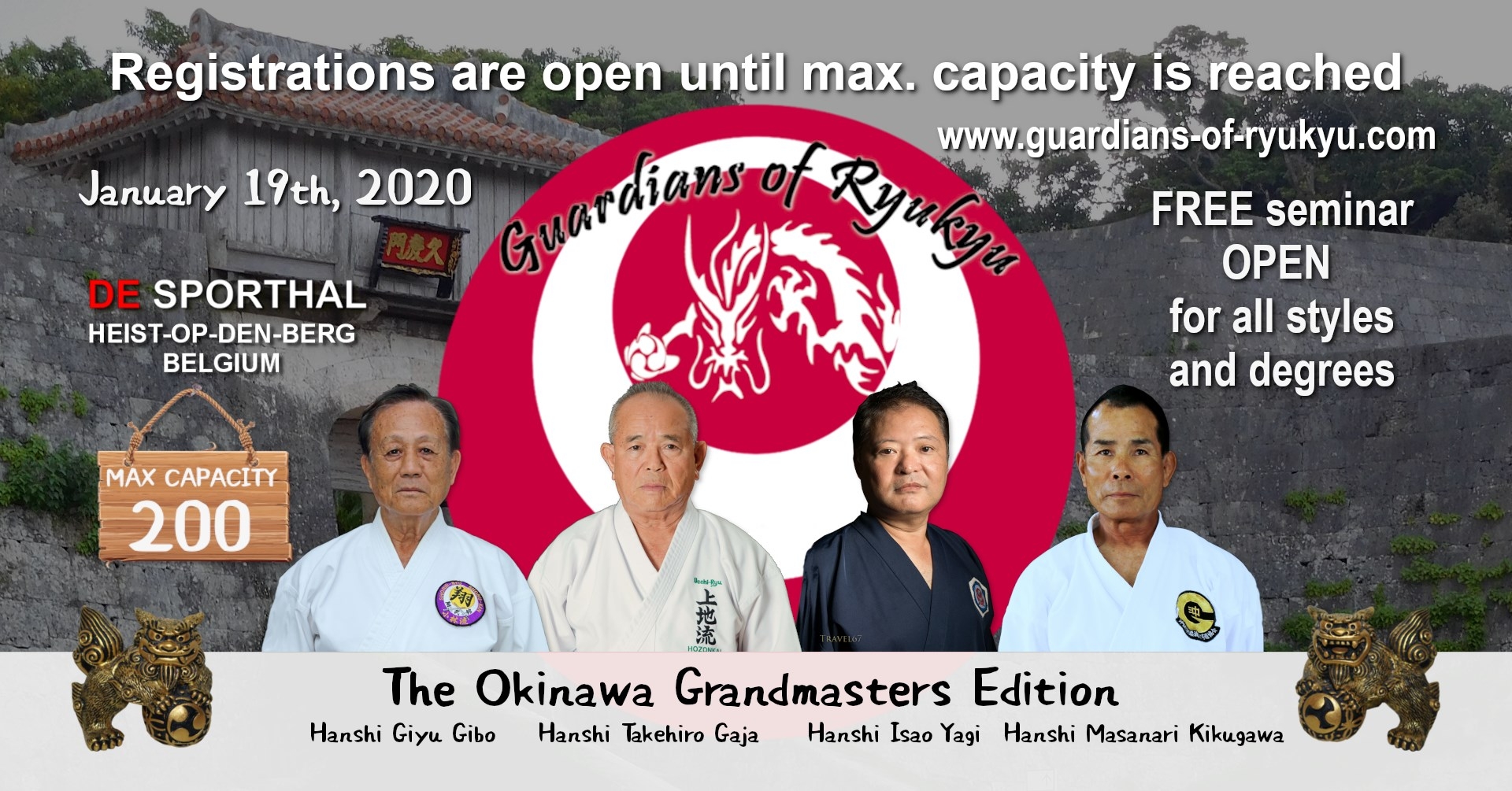 Gardians of Ryu Kyu Grand Masters Edition 17 January 2020
