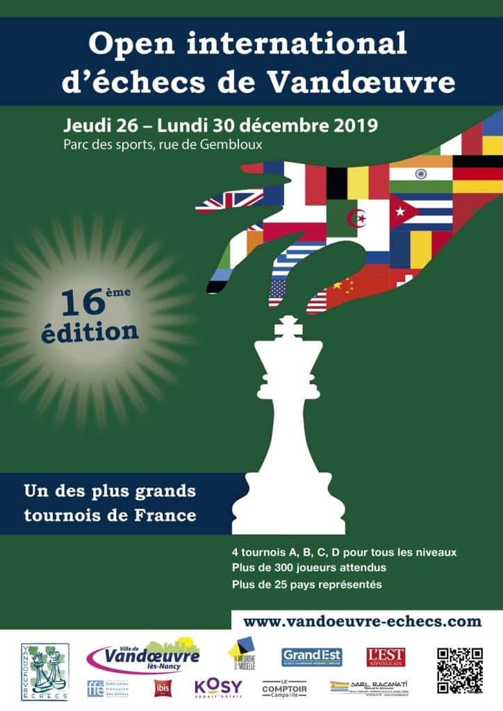 Coming up - Open International d'échecs de Vandeuvre - 26-30 December