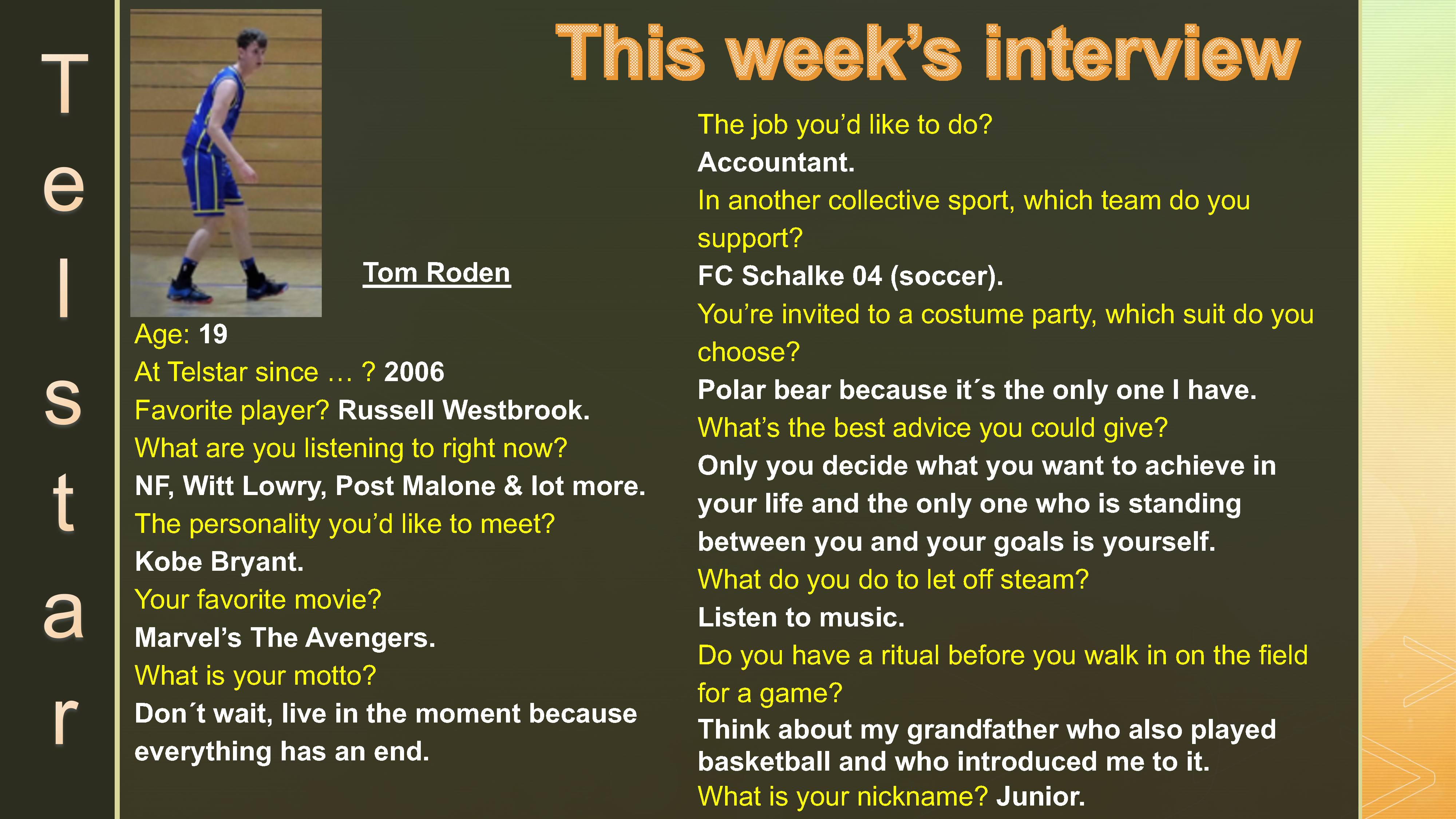 Interview of the Week #10