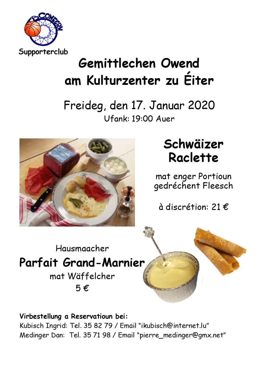 Raclette beim AB Contern Supporterclub 