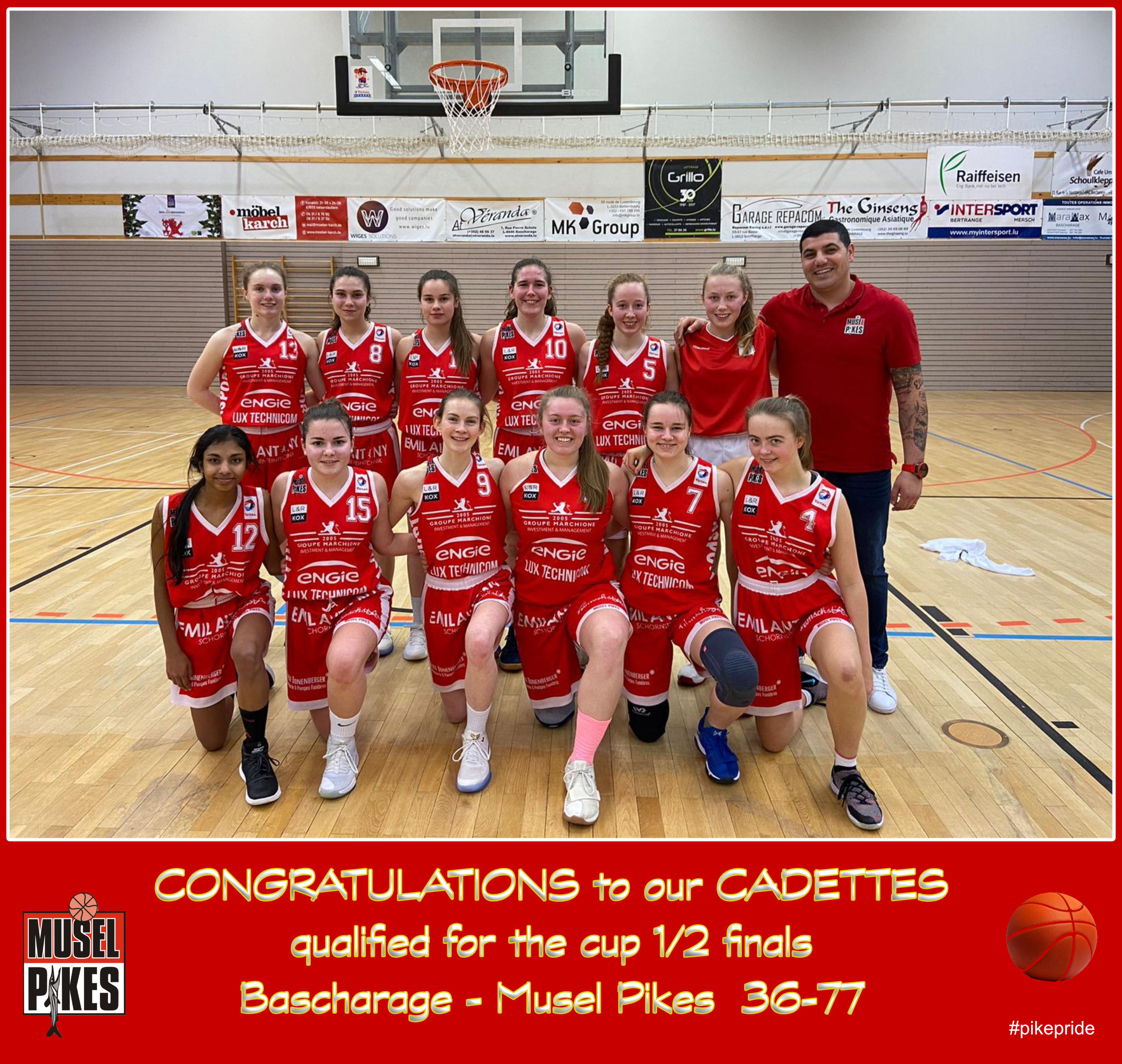 Pikes Cadettes in the cup 1/2 finals