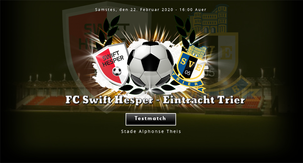 Heemmatch géint Eintracht Trier Heemmatch géint Eintracht Trier