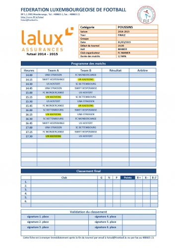 01.03.2015 Finale Lalux Futsal 2014-2015...