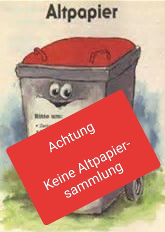 Keine Altpapiersammlung am Samstag Keine Altpapiersammlung am Samstag