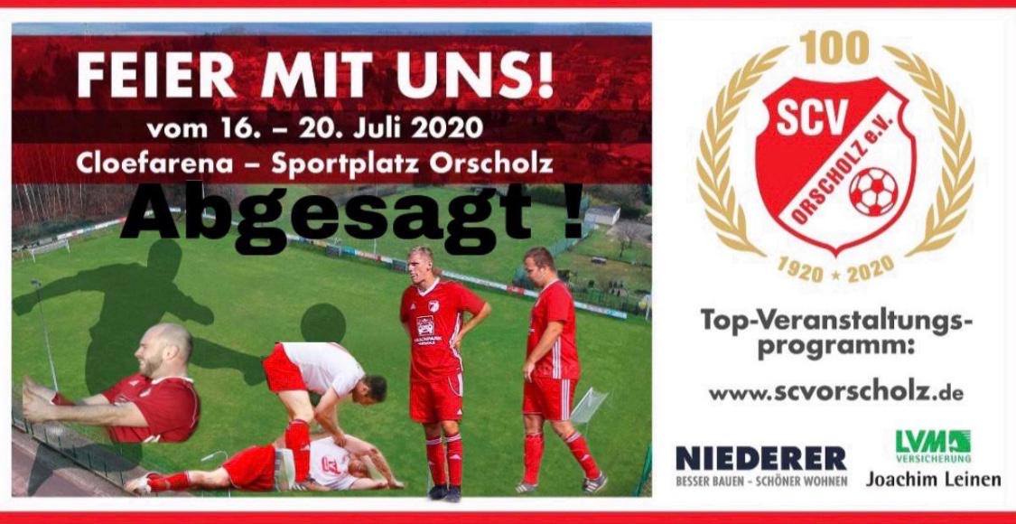 Auch unser Jubiläumsfest hat es nun erwischt! Auch unser Jubiläumsfest hat es nun erwischt!