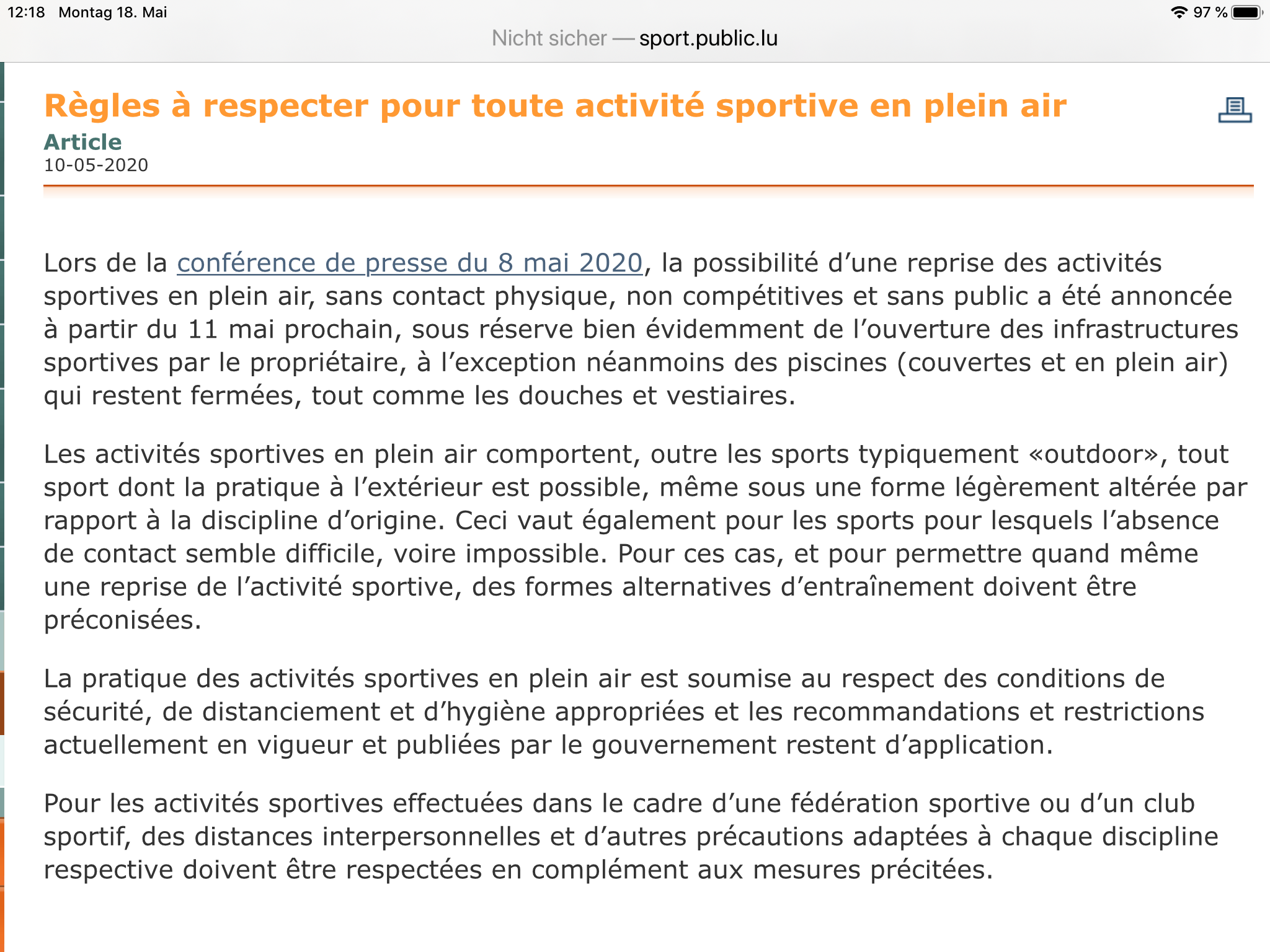 RECOMMANDATIONS COVID19