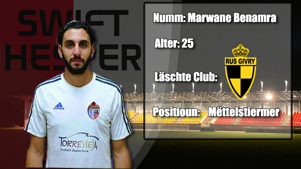 Transfer: Marwane Benamra Transfer: Marwane Benamra
