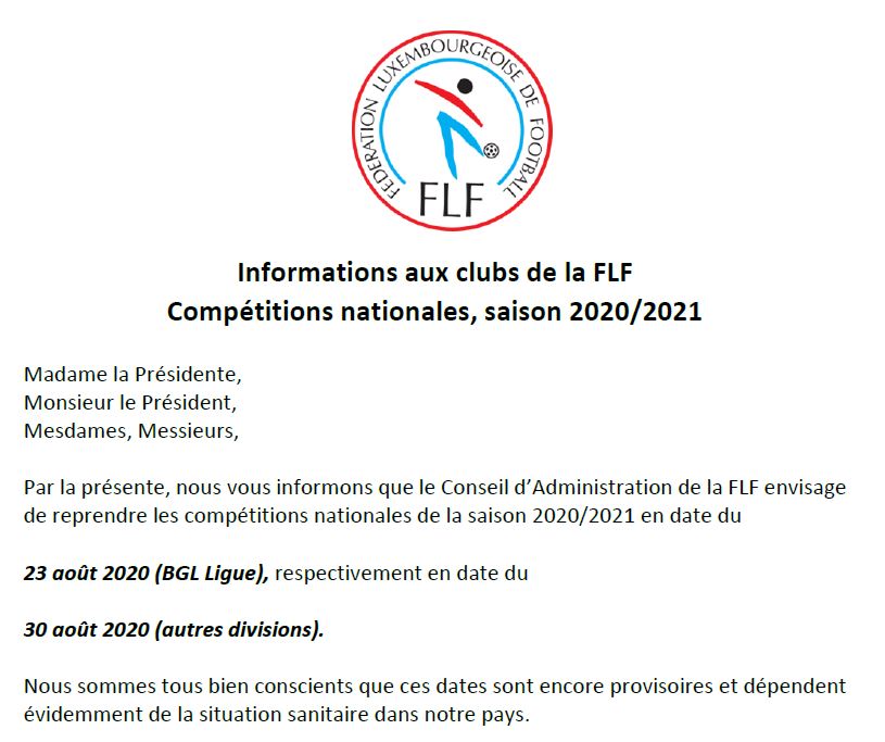 Football: reprise du championnat en PH - date provisoire