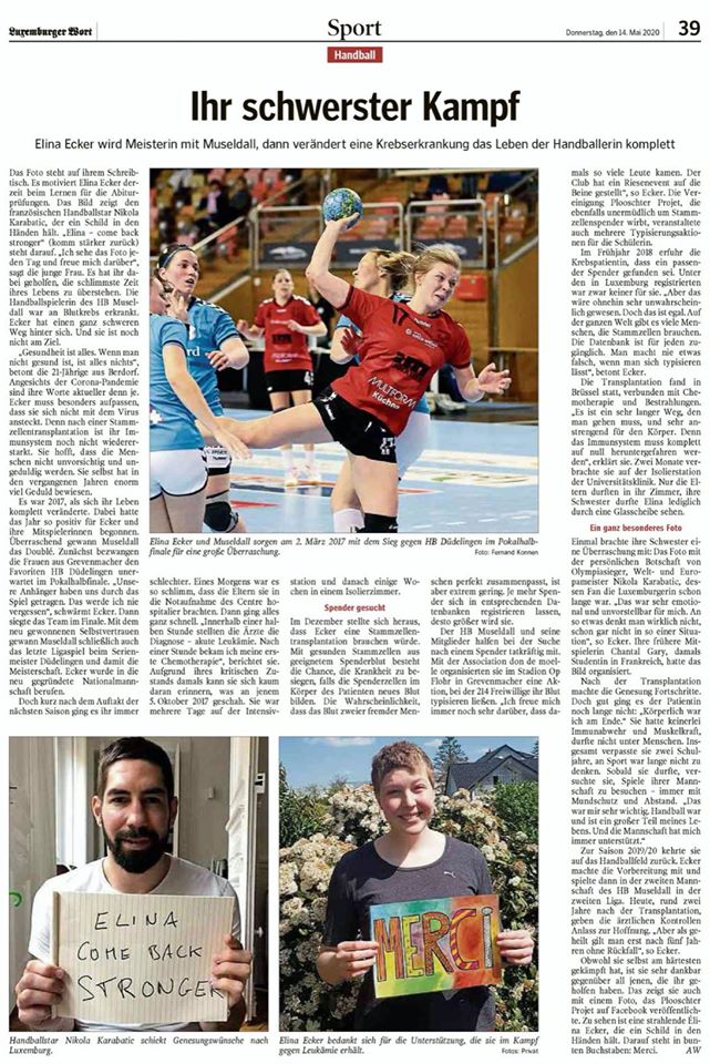 Luxemburger Wort - Ihr schwerster Kampf