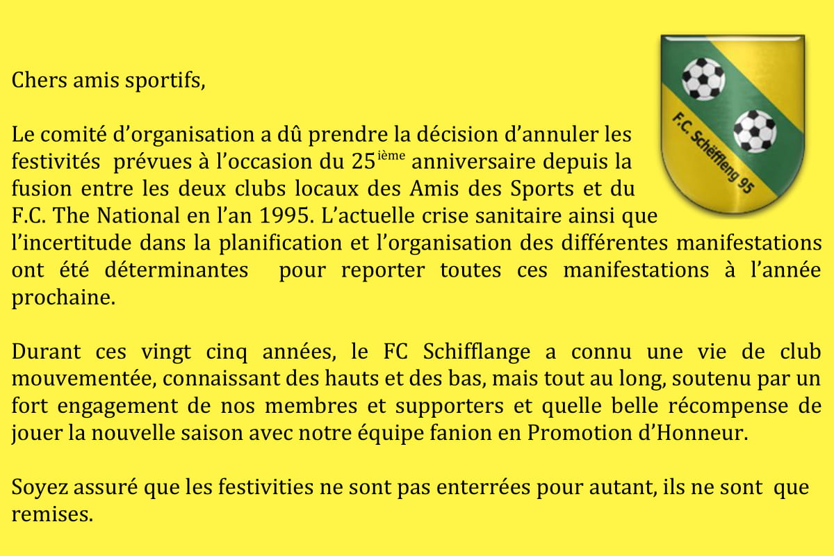 festivités 25 ans FCS