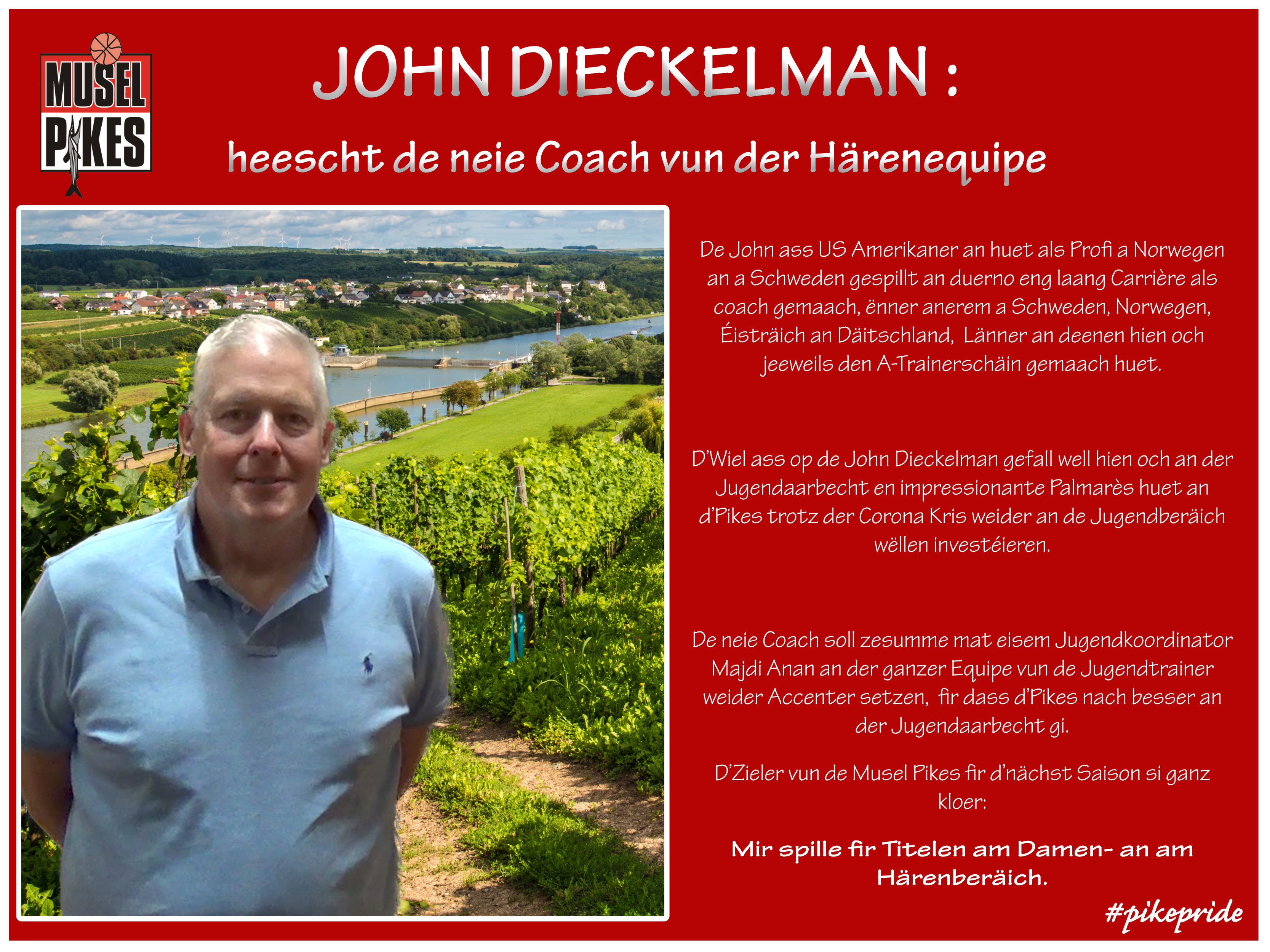 NEW PIKES MEN HEAD COACH: JOHN DIECKELMAN