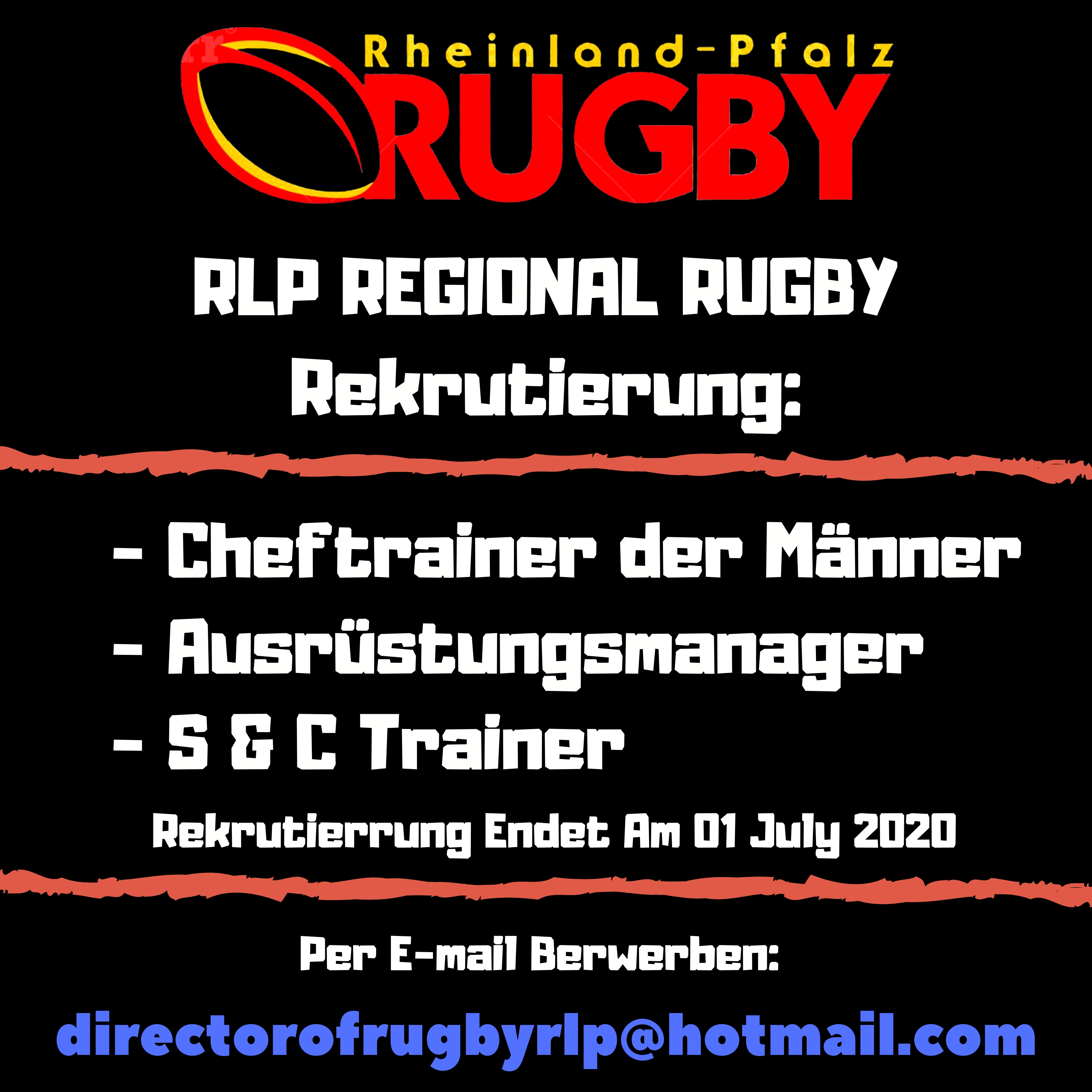 Rekrutierung - RLP Regional Herren Rugby