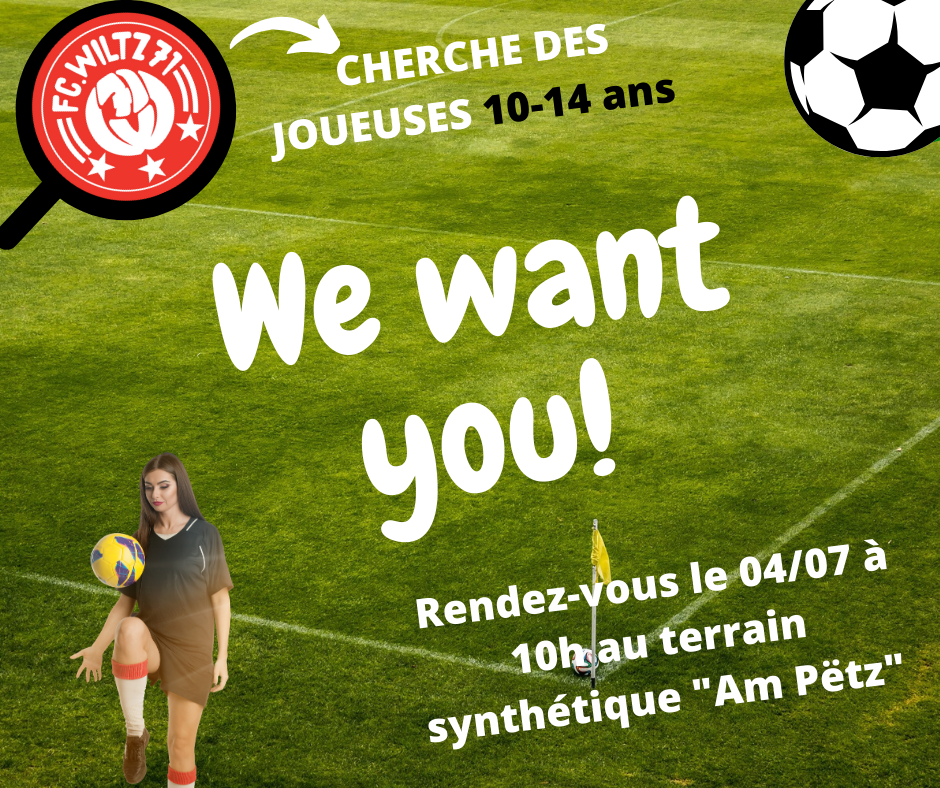FC WILTZ 71 CHERCHE JOUEUSES DE 10 - 14 ans FC WILTZ 71 CHERCHE JOUEUSES DE 10 - 14 ans