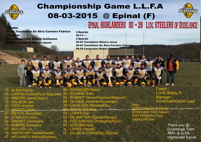 LLFA  Championship Game 1 / 2015