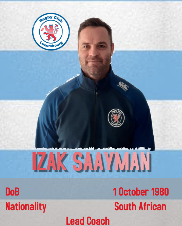 Izak Saayman- Lead Coach
