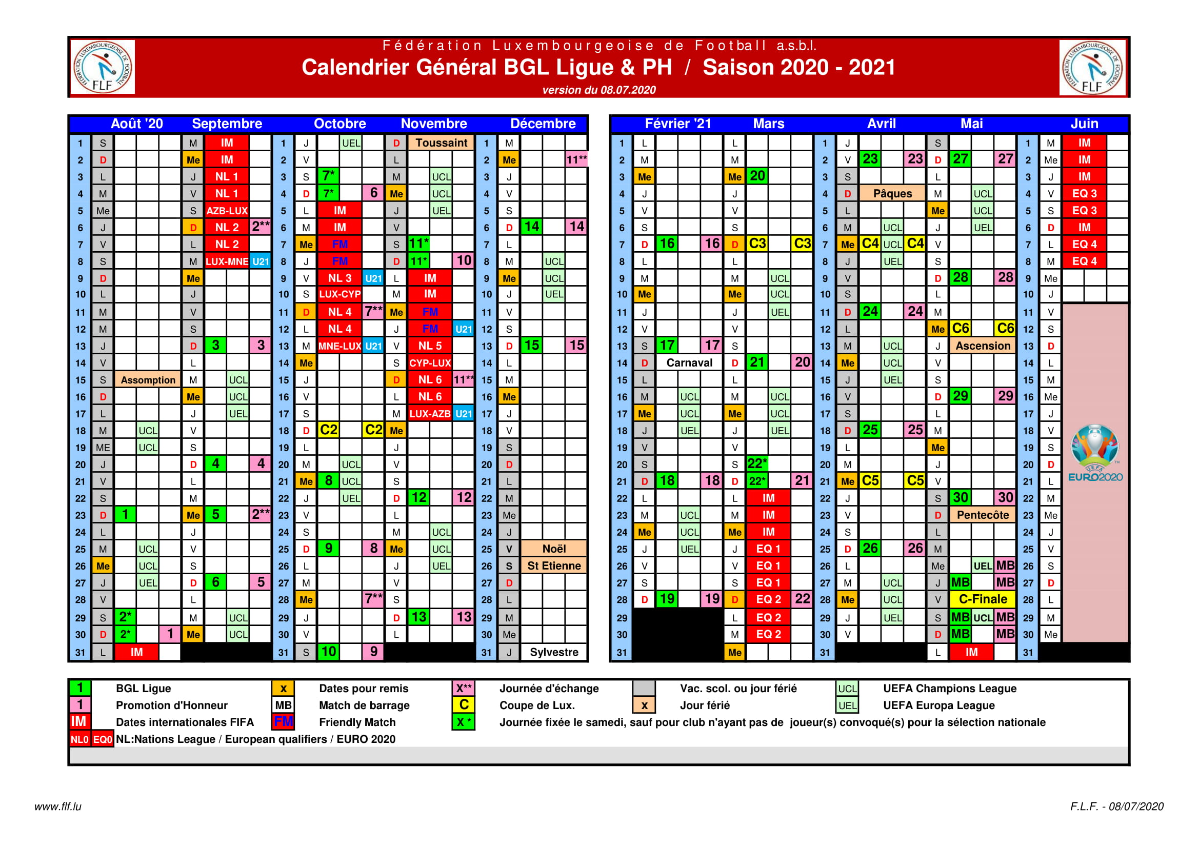 Saison 2020/21 programme détaillé PH