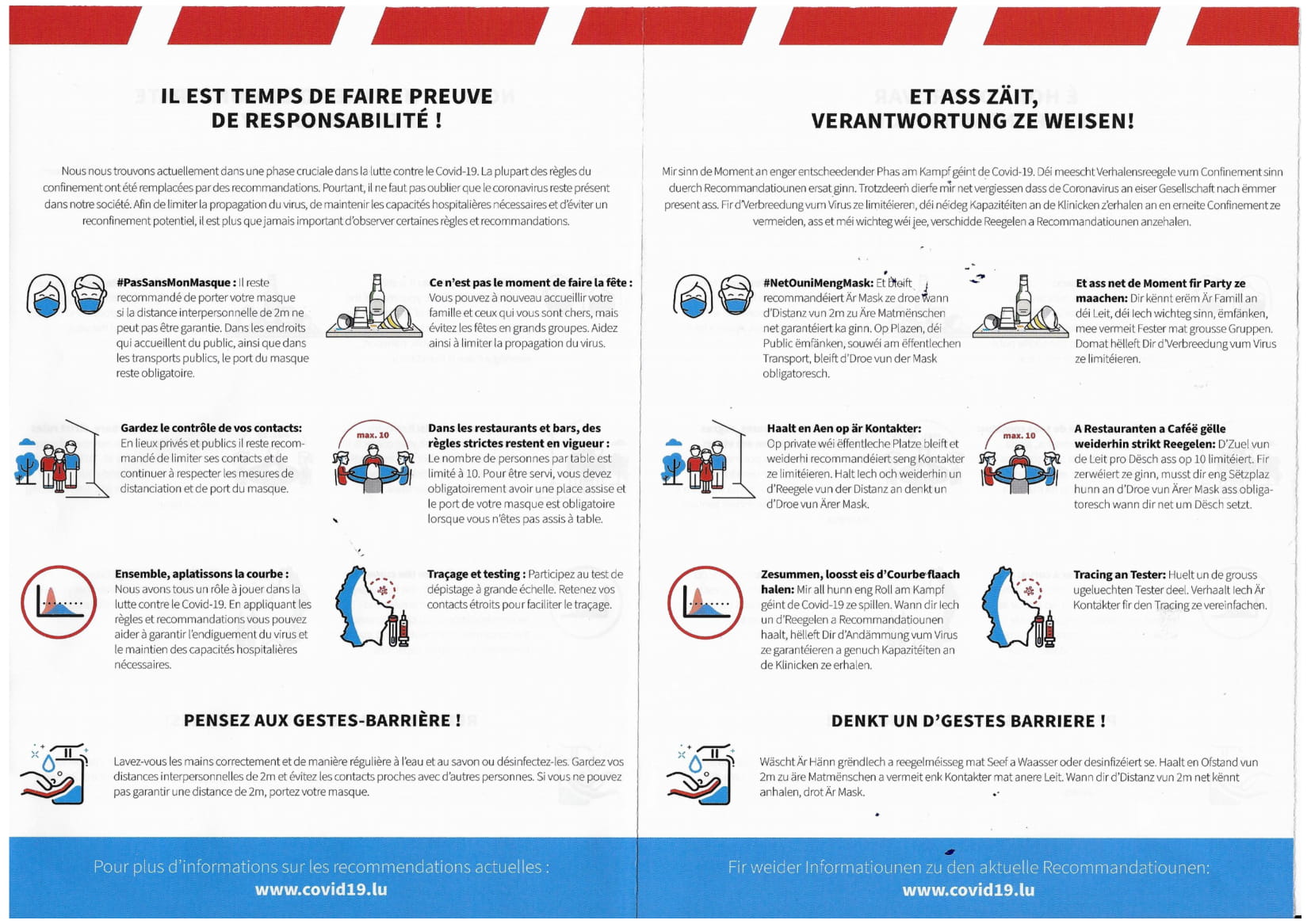 gestes barrières à respecter - rappel