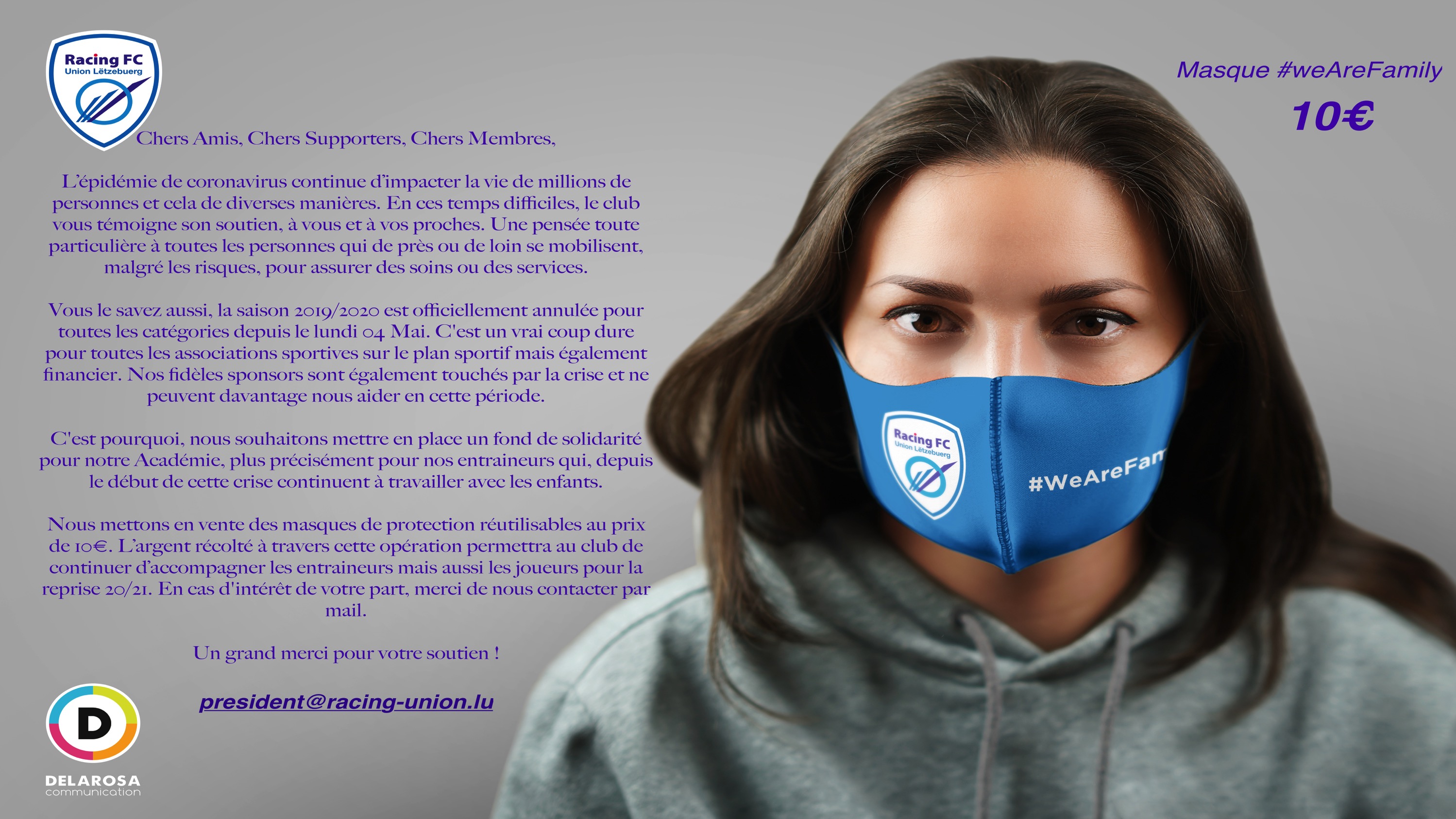 Masque #WeAreFamily - Fonds de solidarité Masque #WeAreFamily - Fonds de solidarité